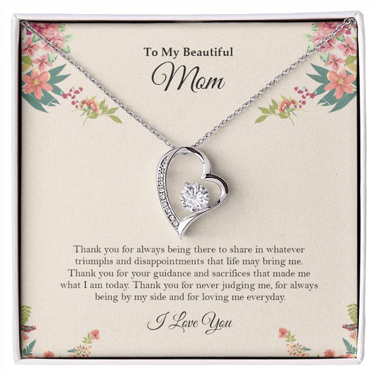My Beautiful Mom | I Love You - Forever Love Necklace