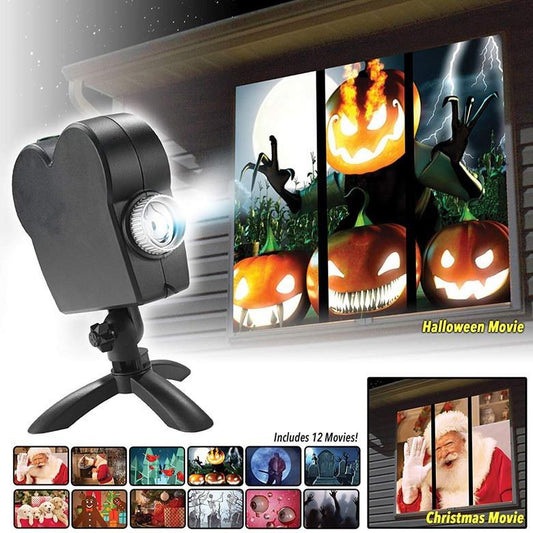 Halloween & Christmas Window Holographic Projector